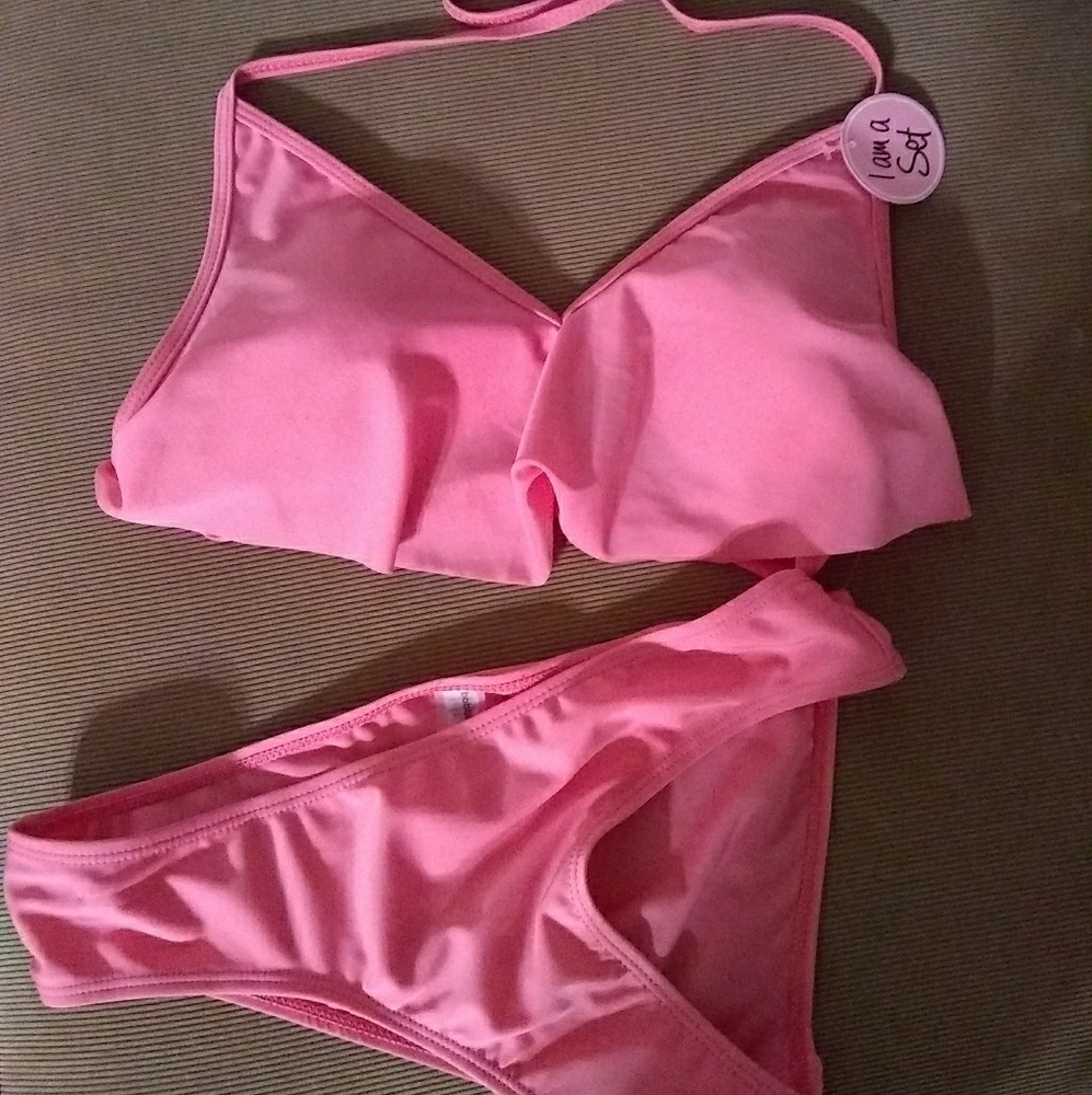 Pink 2 piece bathing suit